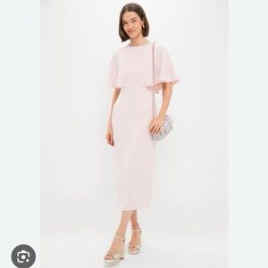 Tuckernuck Pomander Place Cape Leah Dress Light Pink Blush Midi Sz 14 NWT